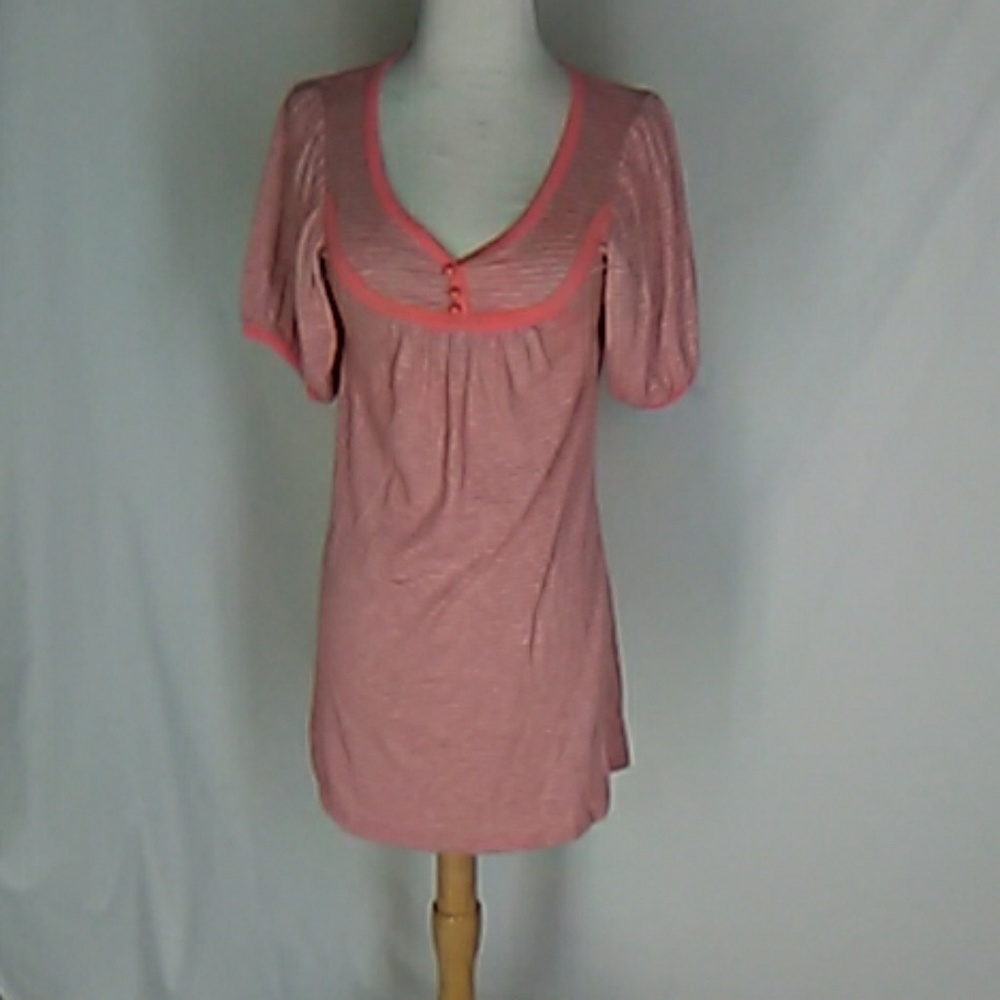 Ella Moss Orange Gray Knit Tunic Short Dress XS